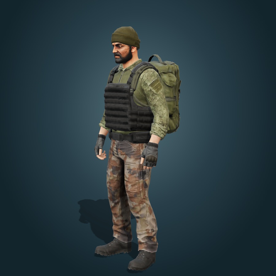 Three Pieces / Build This Kit 3D loadout render
